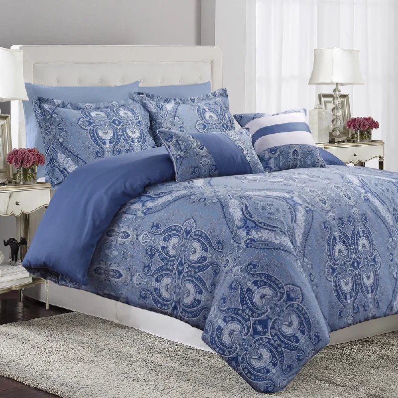 Atlantis 5-piece Printed Cotton Oversize Duvet Cover Set