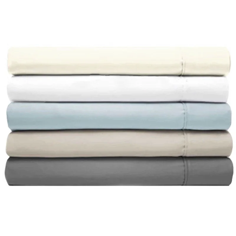 Authentic Hotel and Spa 100% Cotton 400 TC Solid Sateen Sheet Set