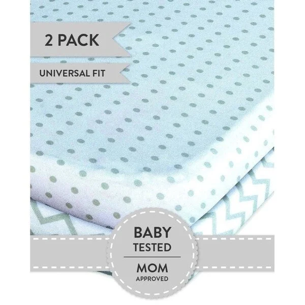 Bassinet Sheet Set Jersey Cotton 2 Pack - Grey