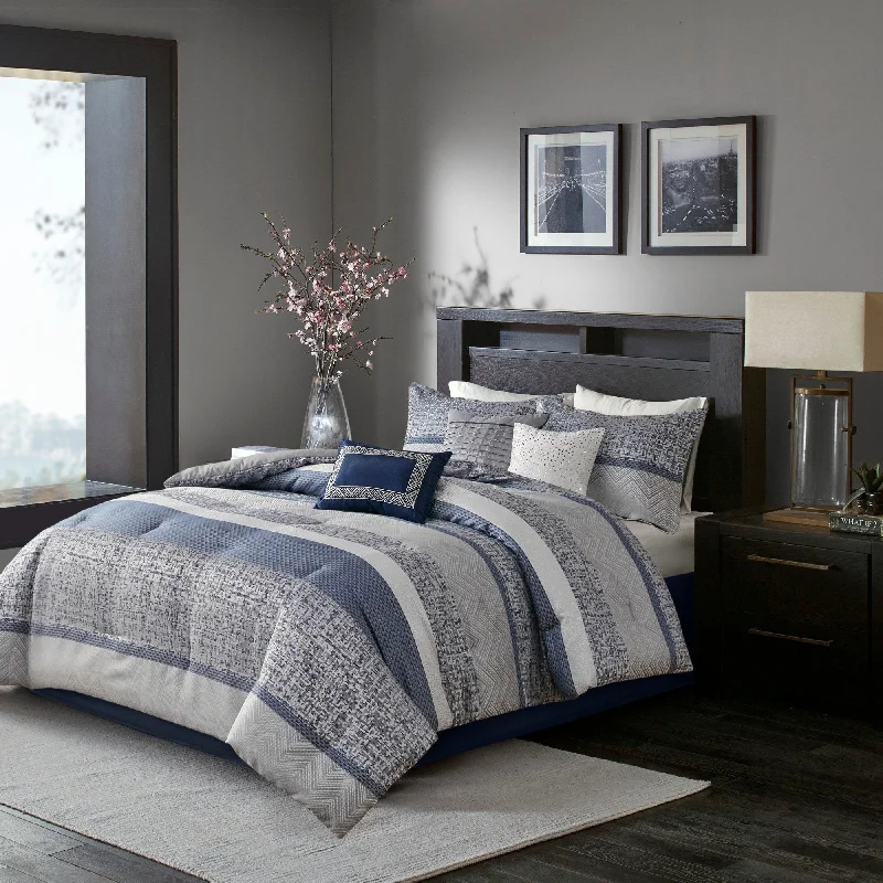 Madison Park Melody 7 Piece Jacquard Comforter Set