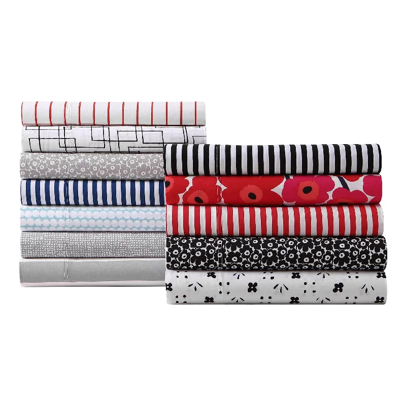 Marimekko Printed Cotton Percale Sheet Set or Separates