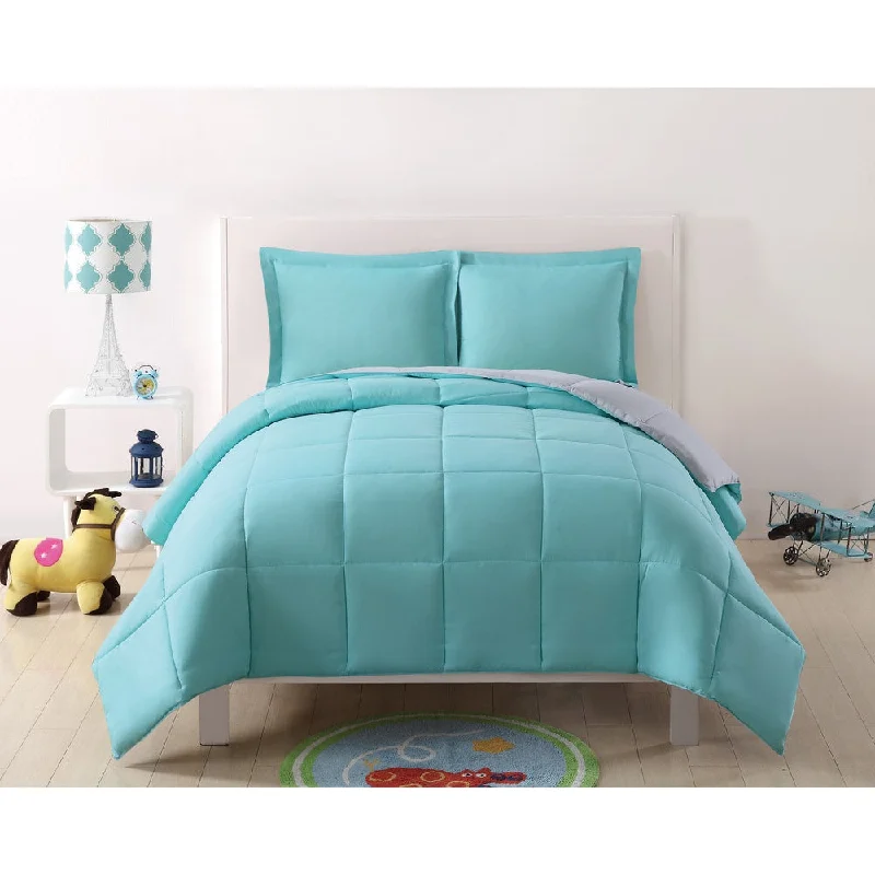 My World Solid Reversible 3-piece Comforter Set