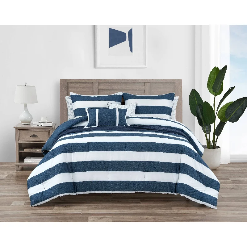 Nautica Highline Cotton Navy Comforter Bonus Set