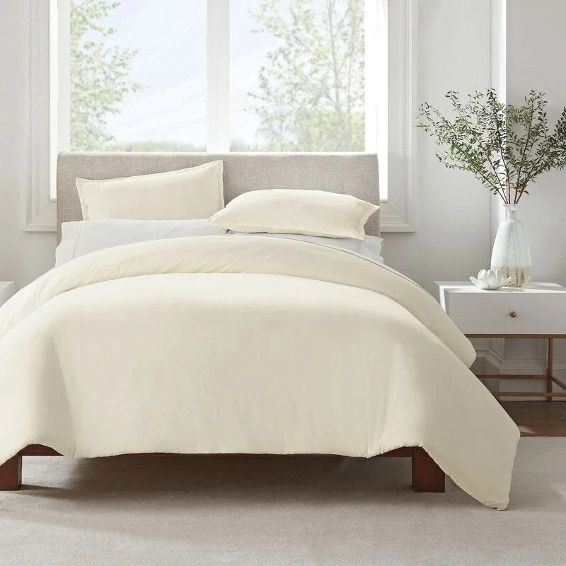 Serta Simply Clean Antimicrobial 3 Piece Duvet Set