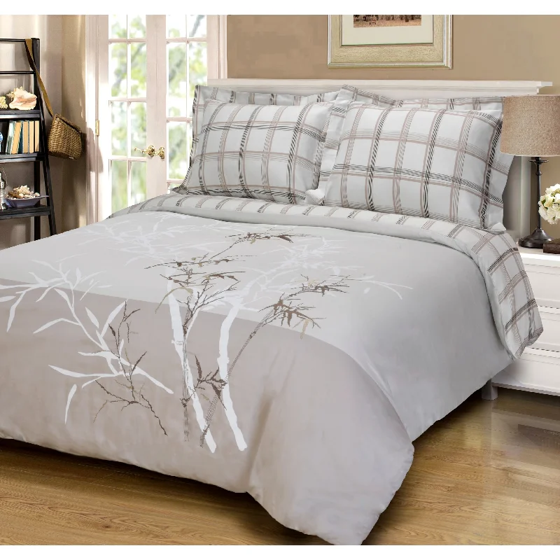 Superior Elmwood 3-piece Cotton Duvet Cover Set