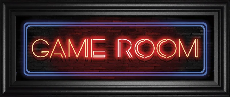 18x42 Game Room Neon Sign By Mollie B - Black