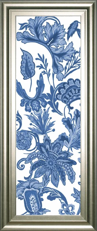 18x42 Indigo Chintz V By Melissa Wang - Blue