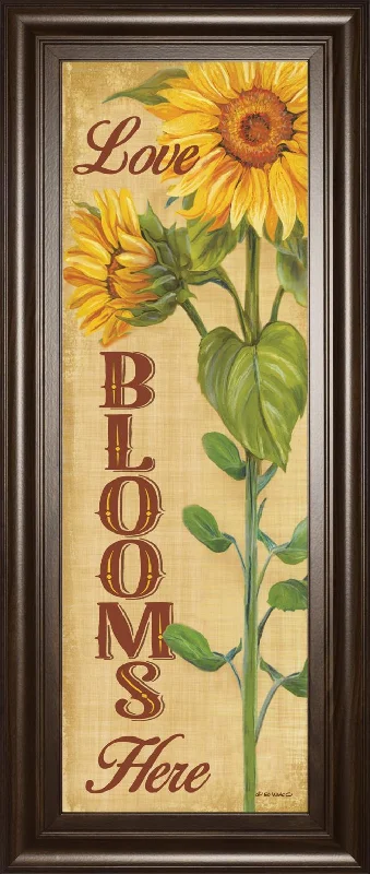 18x42 Love Blooms Here By Ed Wargo - Yellow