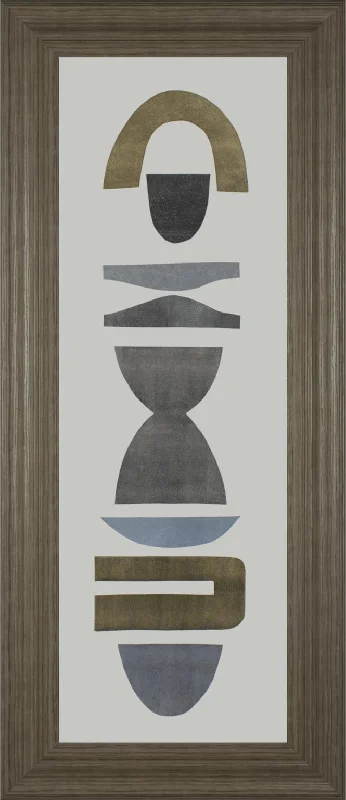 18x42 Neutral Totems VI By Rob Delamater - Dark Gray