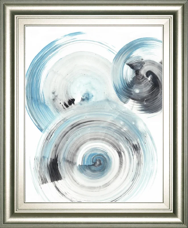 22x26 Ripple Effect I By Ethan Harper - Light Blue