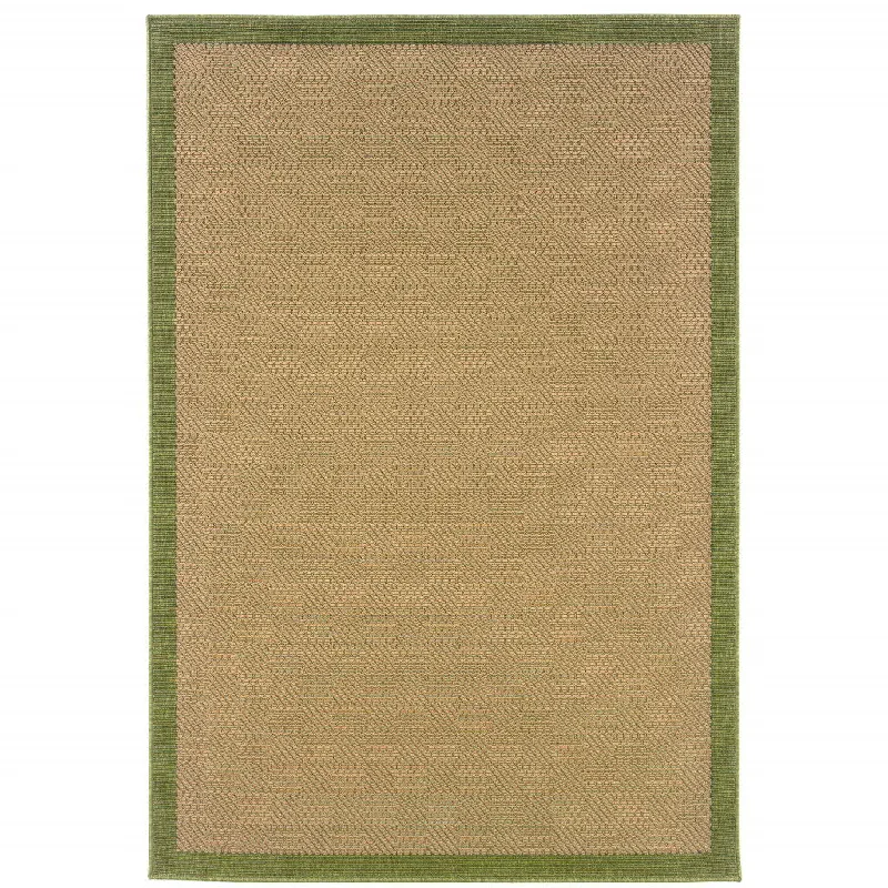 4' X 6' Stain Resistant Outdoor / Indoor Area Rug - Beige