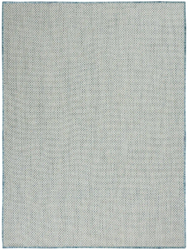 5' X 7' Geometric Power Loom Area Rug - Aqua