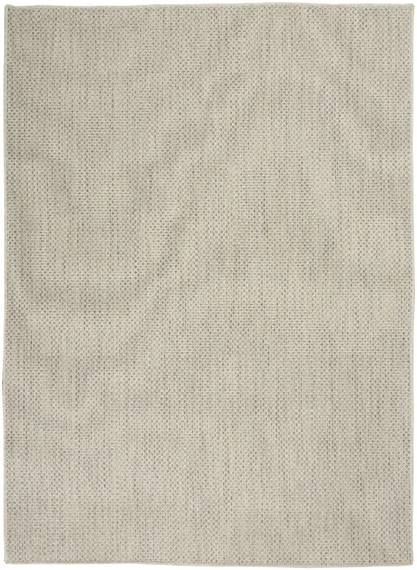 5' X 7' Geometric Power Loom Area Rug - Ivory