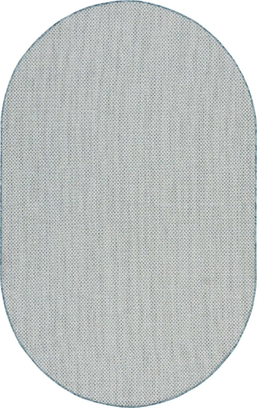 5' X 8' Geometric Power Loom Area Rug - Blue