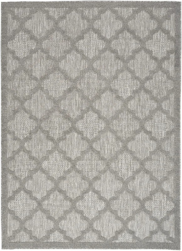 6' X 9' Geometric Flatweave Area Rug - Gray