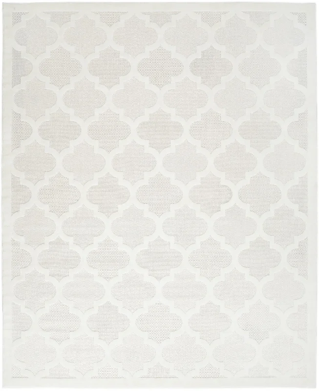 7' X 10' Area Rug Geometric Flatweave - Cream