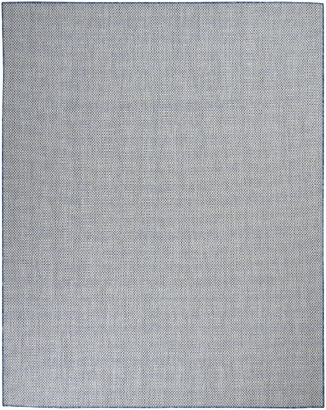 7' X 10' Geometric Power Loom Area Rug - Blue