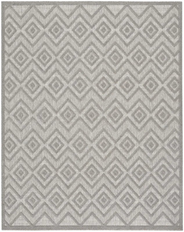 9' X 12' Geometric Flatweave Area Rug - Gray